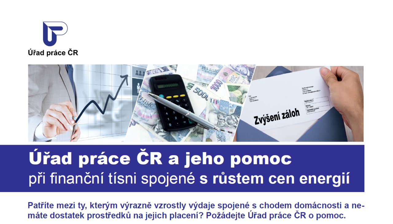 Pomoc Úřadu práce ČR při finanční tísni spojené s růstem cen energií