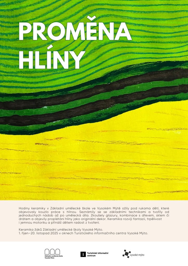 Výstava Proměna hlíny v oknech infocentra