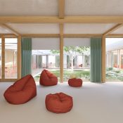 Městská knihovna Vysoké Mýto. Vizualizace Ing. arch. Radek Schwab, LBNK architekti