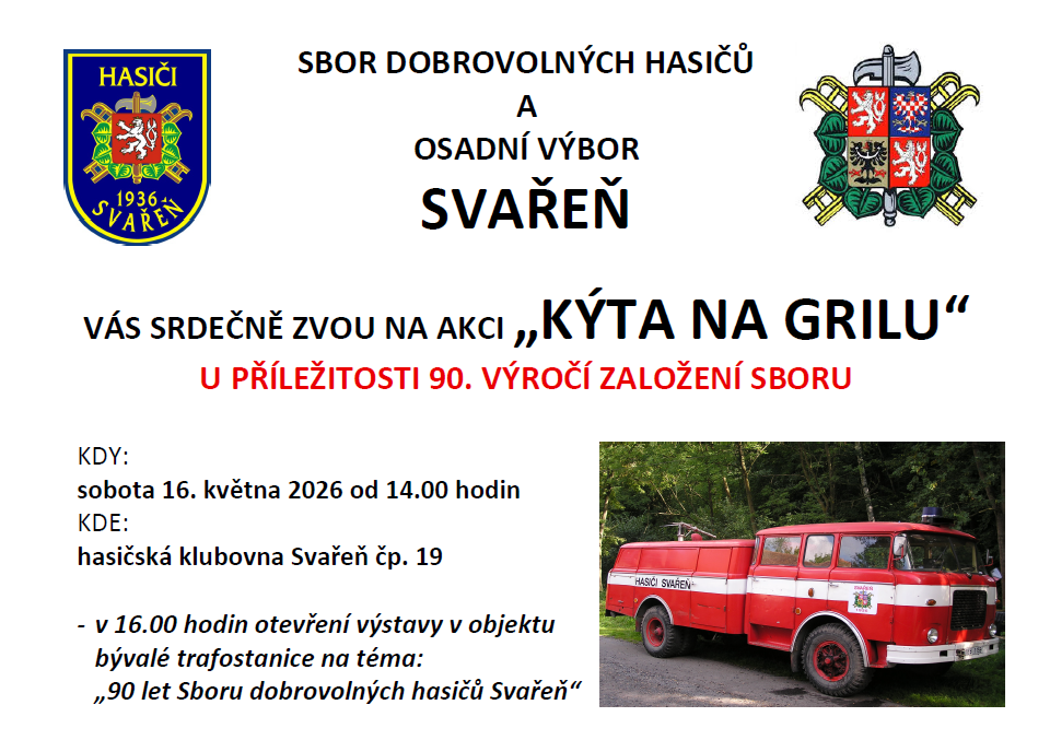 Výstava k 90. výročí založení SDH Svařeň - vernisáž Výstava k 90. výročí založení SDH Svařeň - vernisáž